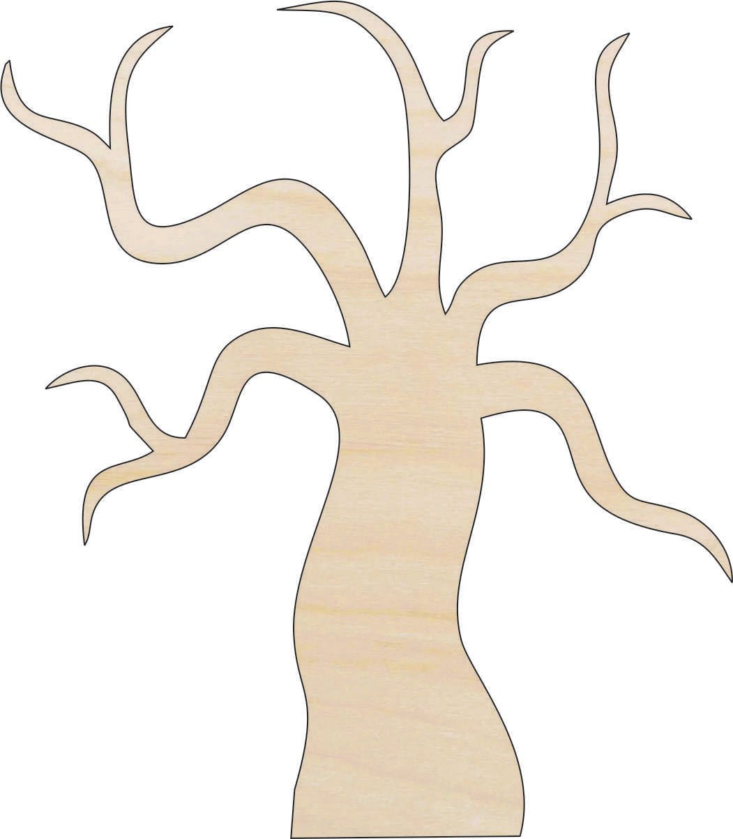 Tree Wood Craft Shape - Laser Cut Baltic Birch Unfinished DIY Wood Art Supplies TRE112 - The Wood Shape Store