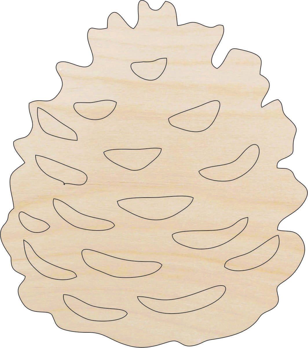 Pinecone Wood Craft Shape - Laser Cut Baltic Birch Unfinished DIY Wood Art Supplies TRE11 - The Wood Shape Store