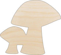 Mushrooms Wood Craft Shape - Laser Cut Baltic Birch Unfinished DIY Wood Art Supplies TRE124 - The Wood Shape Store