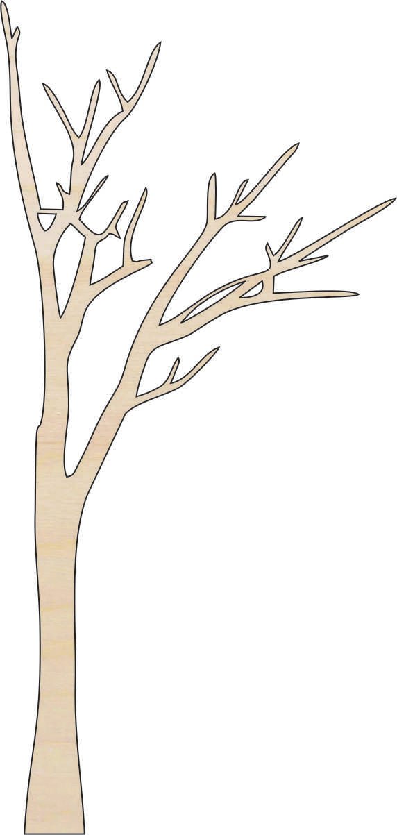 Tree Wood Craft Shape - Laser Cut Baltic Birch Unfinished DIY Wood Art Supplies TRE13 - The Wood Shape Store