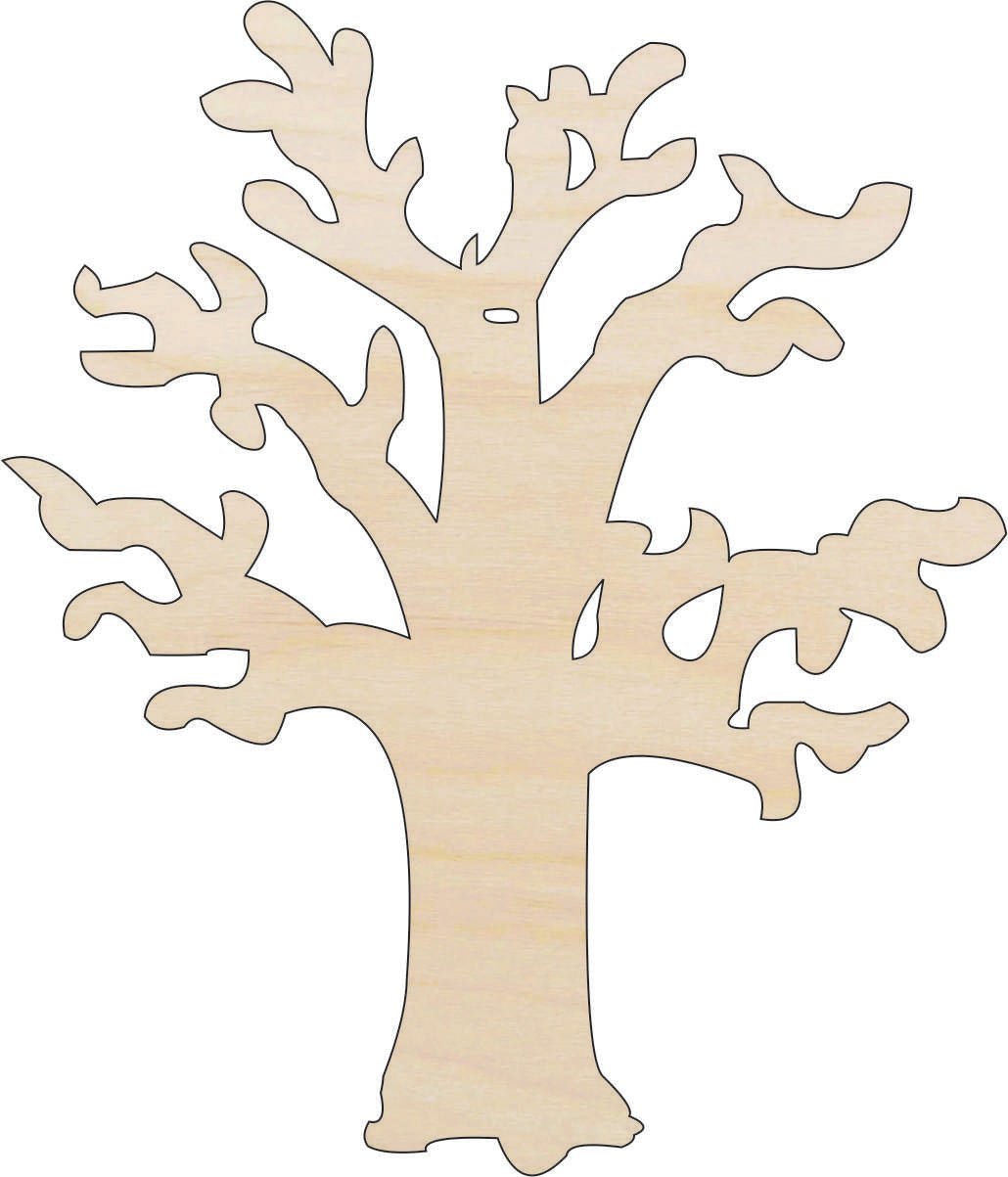 Tree Wood Craft Shape - Laser Cut Baltic Birch Unfinished DIY Wood Art Supplies TRE15 - The Wood Shape Store