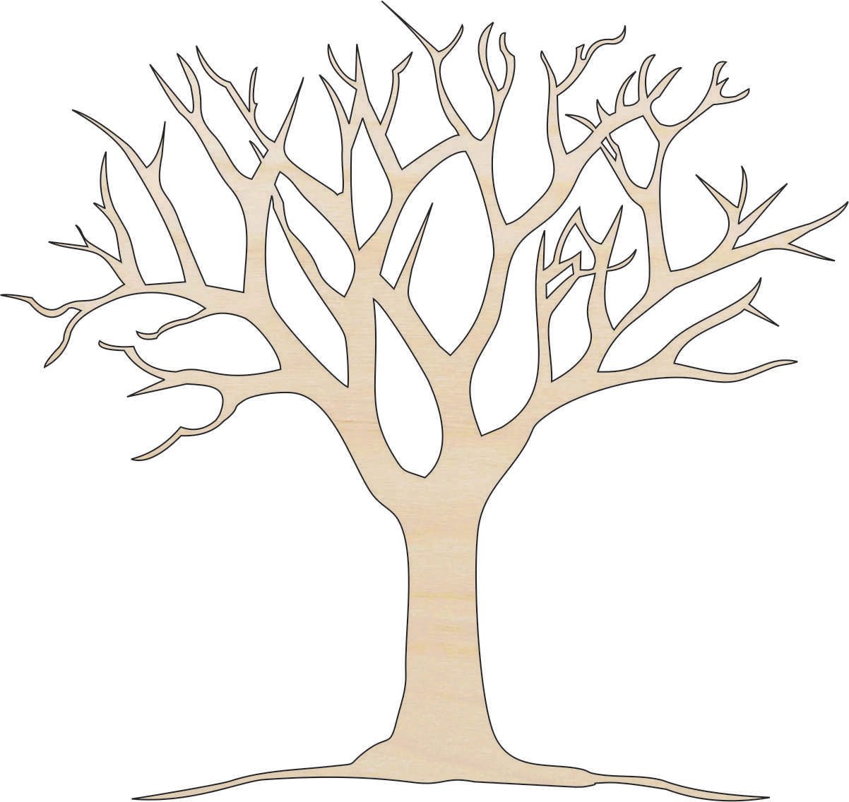Tree Wood Craft Shape - Laser Cut Baltic Birch Unfinished DIY Wood Art Supplies TRE17 - The Wood Shape Store