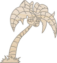 Palm TreeWood Craft Shape - Laser Cut Baltic Birch Unfinished DIY Wood Art Supplies TRE21 - The Wood Shape Store