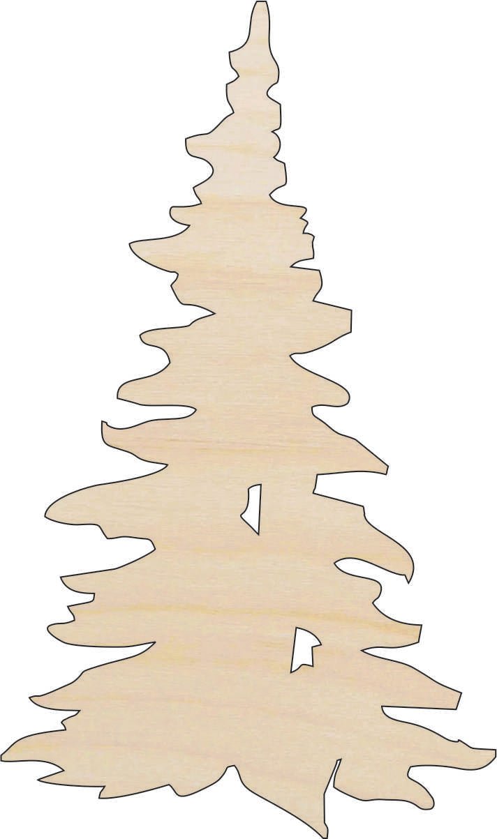 Tree Wood Craft Shape - Laser Cut Baltic Birch Unfinished DIY Wood Art Supplies TRE26 - The Wood Shape Store