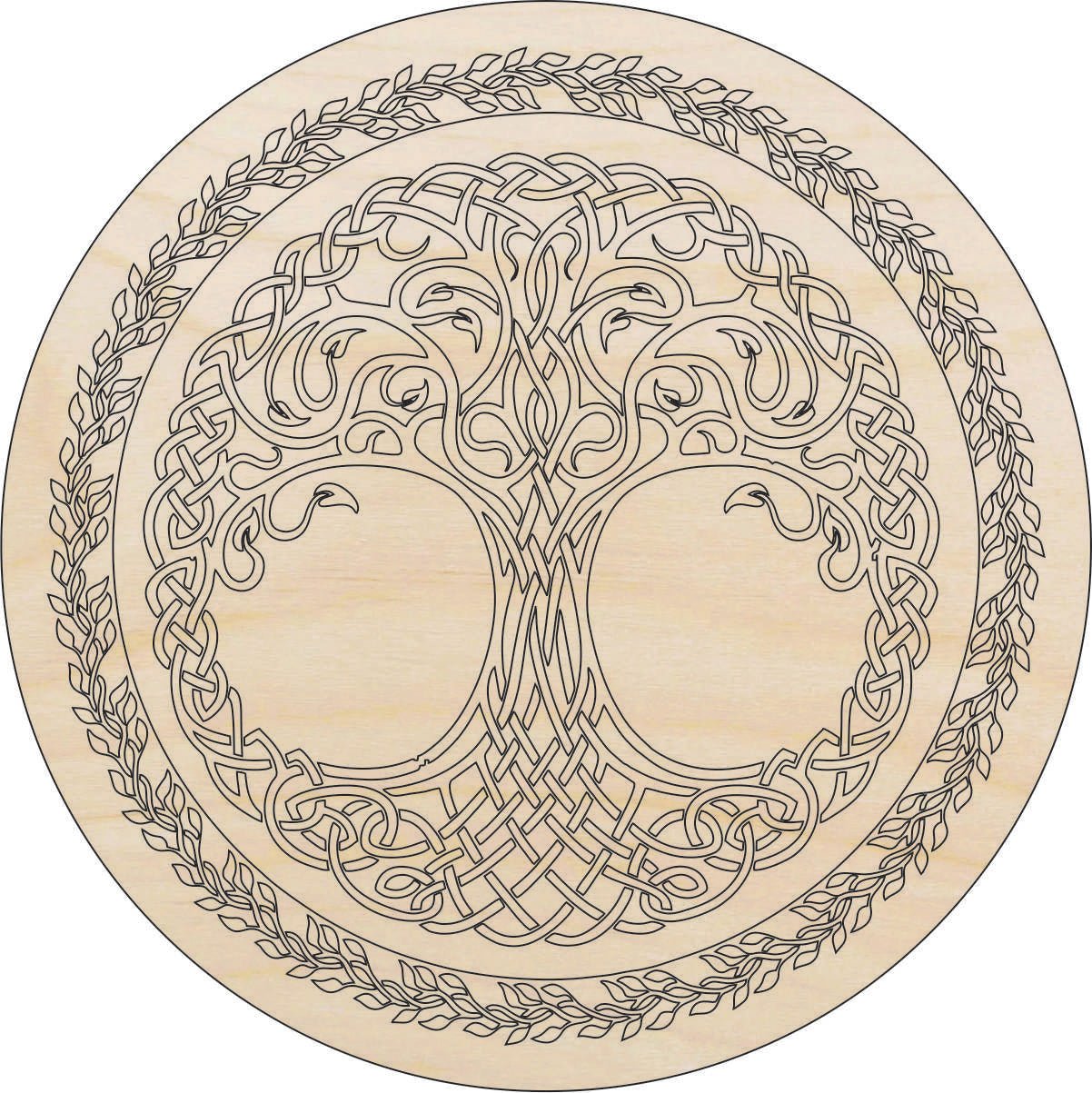 Tree of Life Wood Craft Shape - Laser Cut Baltic Birch Unfinished DIY Wood Art Supplies TRE28 - The Wood Shape Store