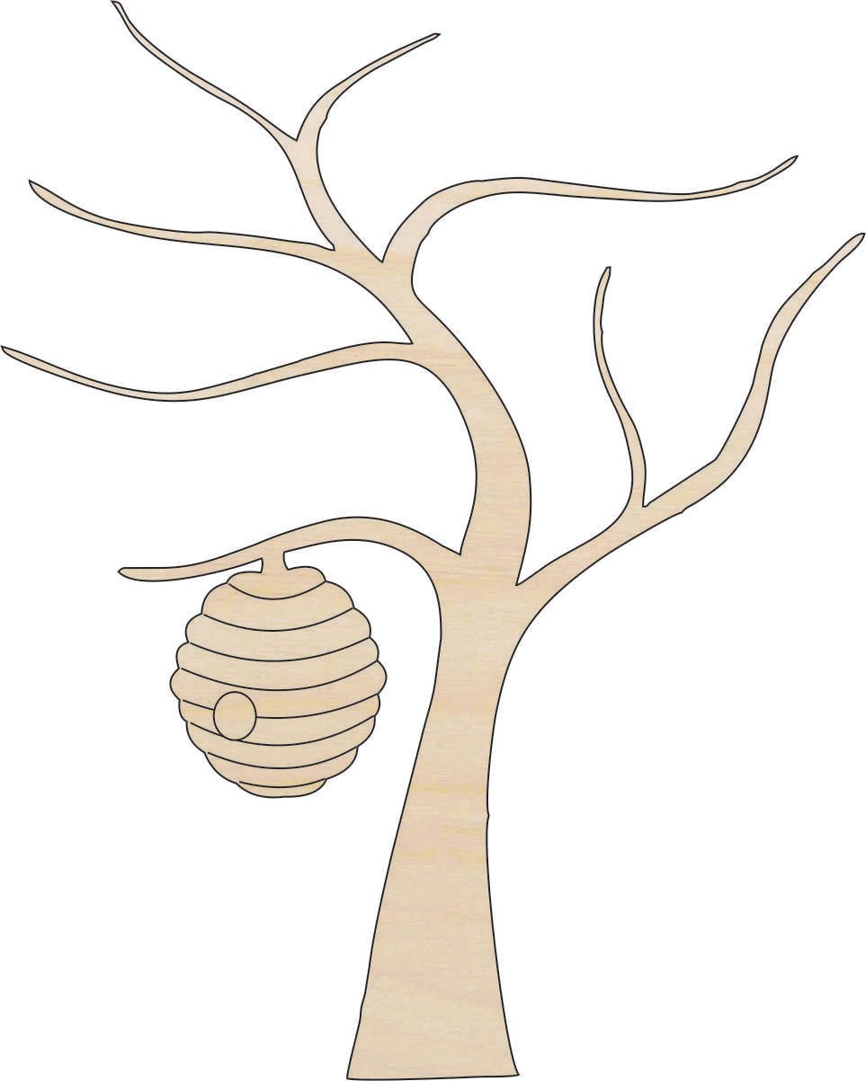 Tree Wood Craft Shape - Laser Cut Baltic Birch Unfinished DIY Wood Art Supplies TRE29 - The Wood Shape Store