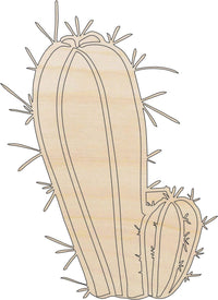 Cactus Wood Craft Shape - Laser Cut Baltic Birch Unfinished DIY Wood Art Supplies TRE2 - The Wood Shape Store