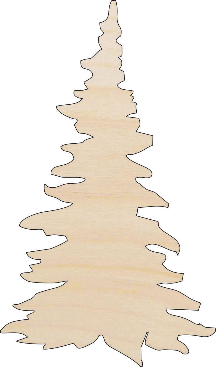 Tree Wood Craft Shape - Laser Cut Baltic Birch Unfinished DIY Wood Art Supplies TRE32 - The Wood Shape Store