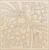 Design Pinecone Wood Craft Shape - Laser Cut Baltic Birch Unfinished DIY Wood Art Supplies TRE3 - The Wood Shape Store