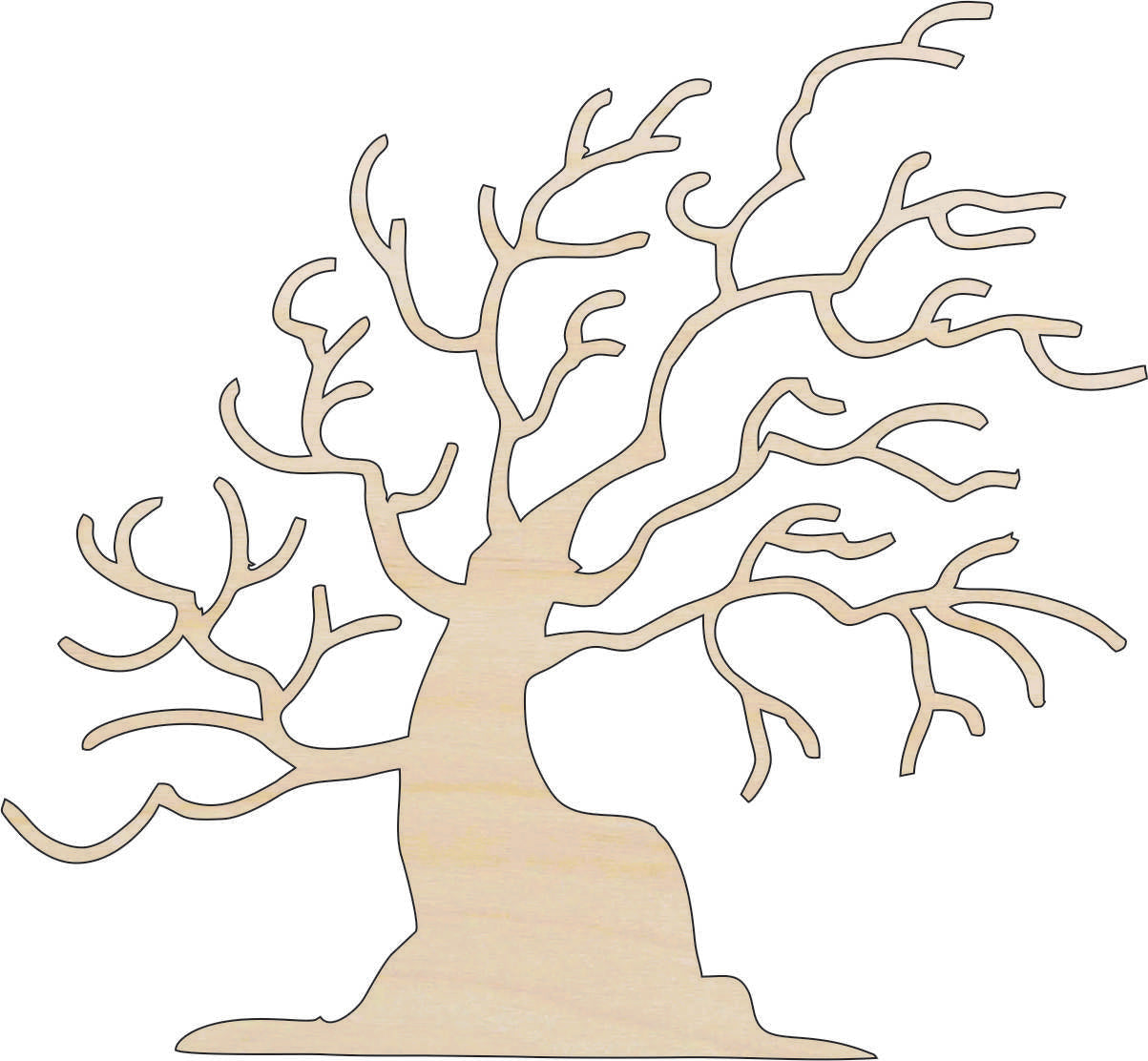 Tree - Laser Cut Out Unfinished Wood Craft Shape TRE48 Tree - Laser Cut Out Unfinished Wood Craft Shape TRE48