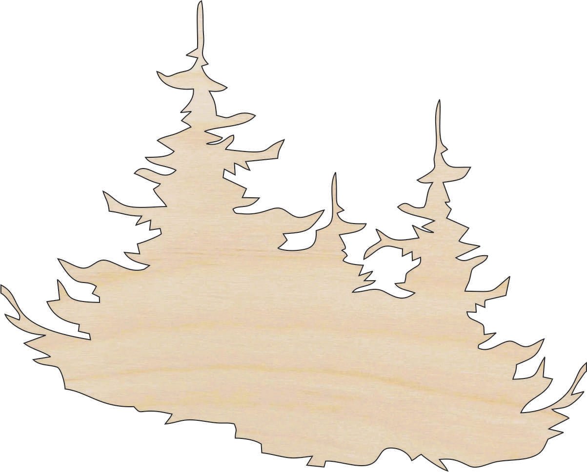 Tree Wood Craft Shape - Laser Cut Baltic Birch Unfinished DIY Wood Art Supplies TRE49 - The Wood Shape Store