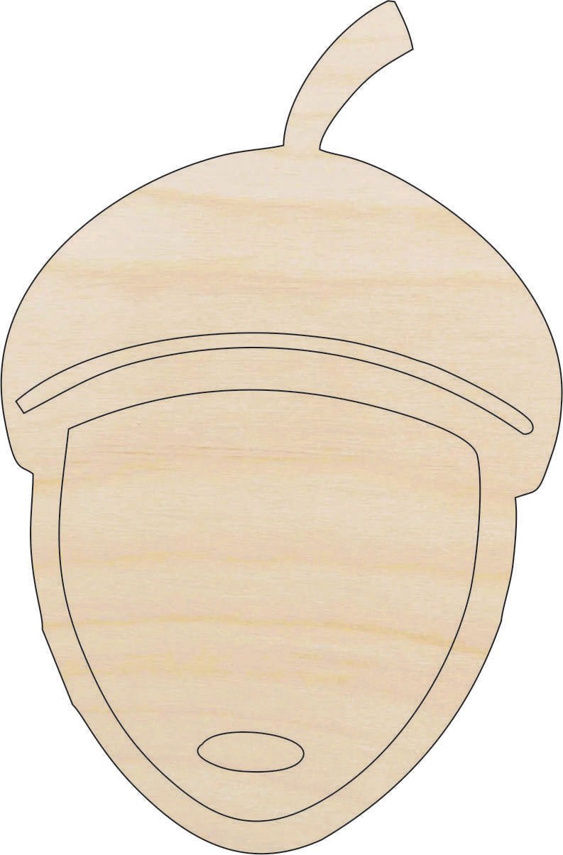 Acorn Wood Craft Shape - Laser Cut Baltic Birch Unfinished DIY Wood Art Supplies TRE4 - The Wood Shape Store