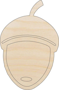 Acorn Wood Craft Shape - Laser Cut Baltic Birch Unfinished DIY Wood Art Supplies TRE4 - The Wood Shape Store