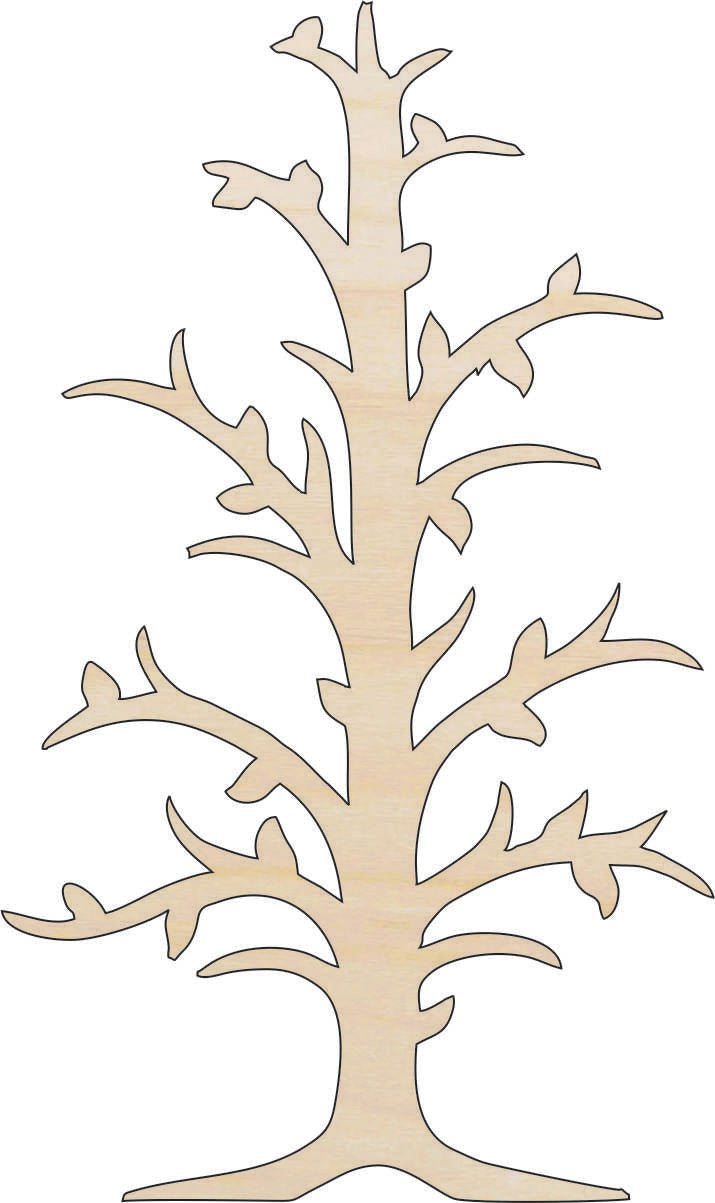 Tree Wood Craft Shape - Laser Cut Baltic Birch Unfinished DIY Wood Art Supplies TRE51 - The Wood Shape Store