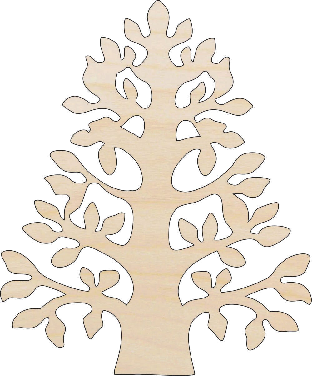 Tree Wood Craft Shape - Laser Cut Baltic Birch Unfinished DIY Wood Art Supplies TRE53 - The Wood Shape Store