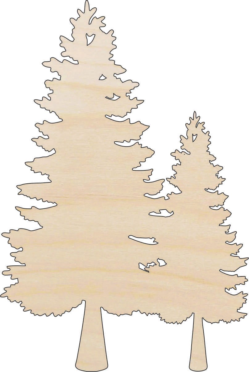 Tree Wood Craft Shape - Laser Cut Baltic Birch Unfinished DIY Wood Art Supplies TRE65 - The Wood Shape Store