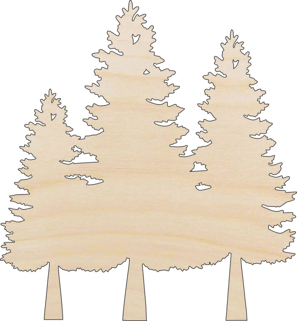 Pine Trees - Laser Cut Wood Shape TRE66