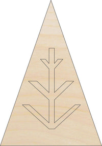 Tree Wood Craft Shape - Laser Cut Baltic Birch Unfinished DIY Wood Art Supplies TRE74 - The Wood Shape Store