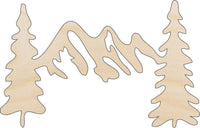Landscape Wood Craft Shape - Laser Cut Baltic Birch Unfinished DIY Wood Art Supplies TRE76 - The Wood Shape Store