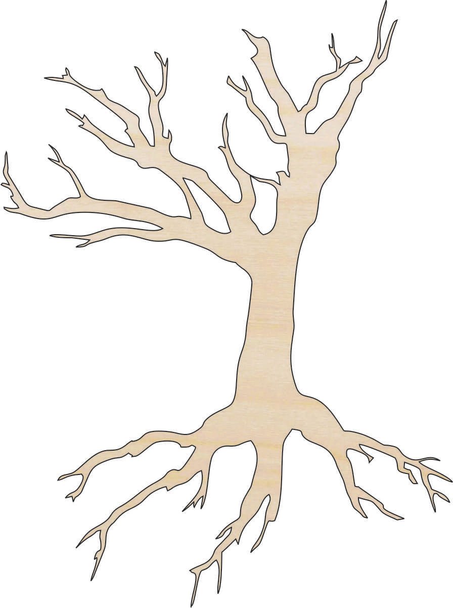 Tree Wood Craft Shape - Laser Cut Baltic Birch Unfinished DIY Wood Art Supplies TRE79 - The Wood Shape Store
