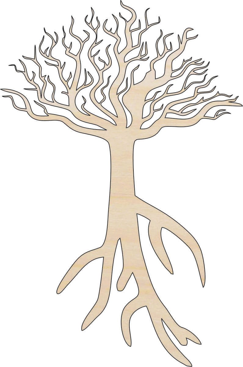 Tree Wood Craft Shape - Laser Cut Baltic Birch Unfinished DIY Wood Art Supplies TRE81 - The Wood Shape Store