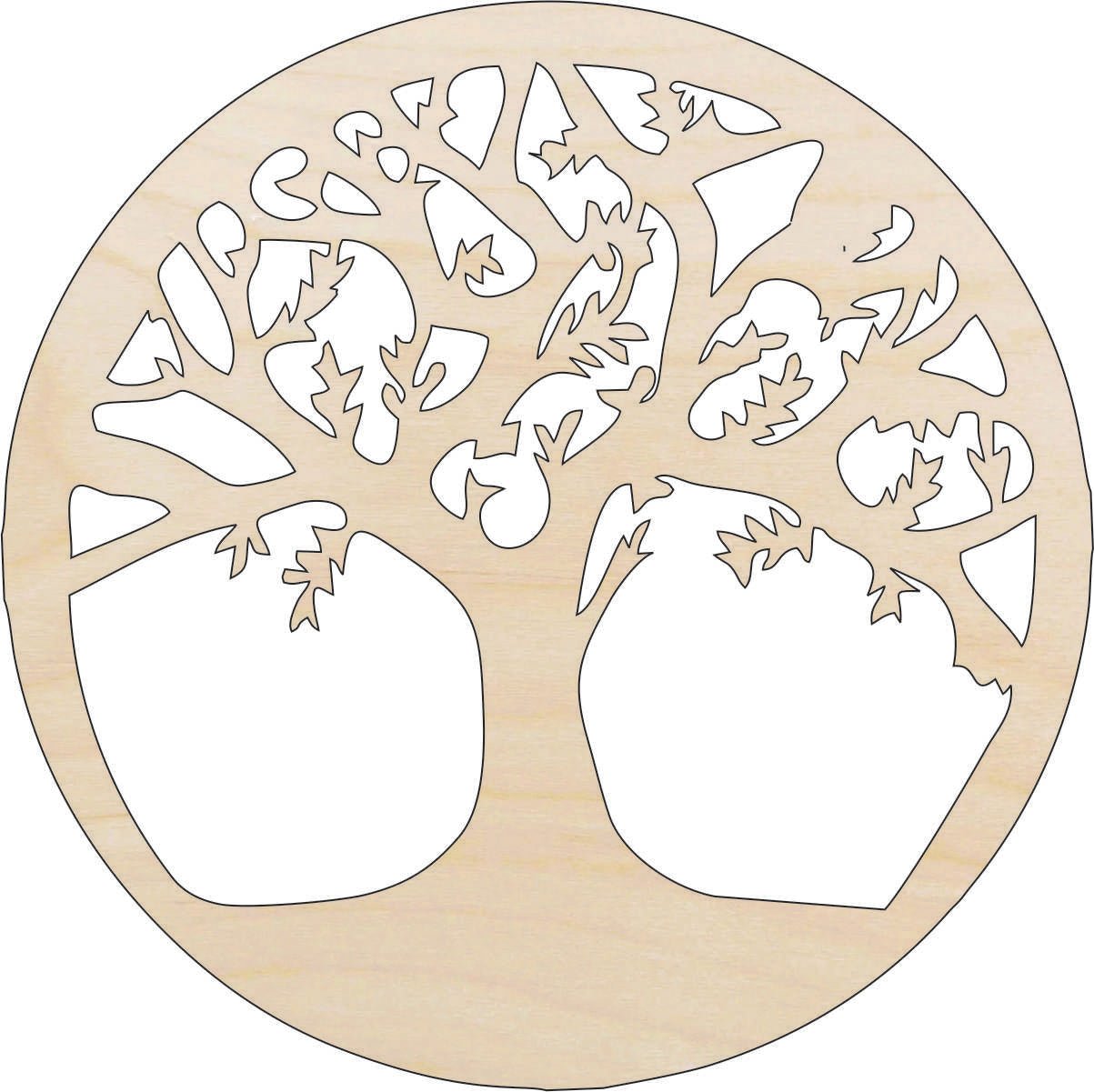 Tree of Life Wood Craft Shape - Laser Cut Baltic Birch Unfinished DIY Wood Art Supplies TRE84 - The Wood Shape Store