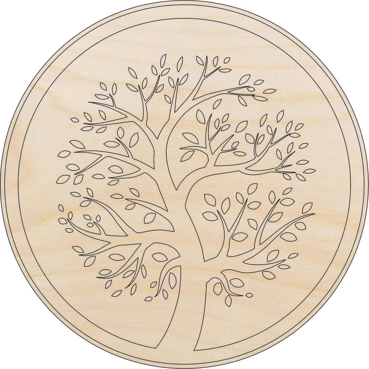 Tree Wood Craft Shape - Laser Cut Baltic Birch Unfinished DIY Wood Art Supplies TRE85 - The Wood Shape Store