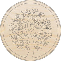 Tree Wood Craft Shape - Laser Cut Baltic Birch Unfinished DIY Wood Art Supplies TRE85 - The Wood Shape Store