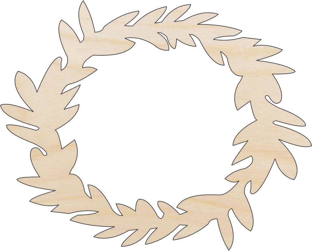 Wreath - Laser Cut Out Unfinished Wood Craft Shape TRE89