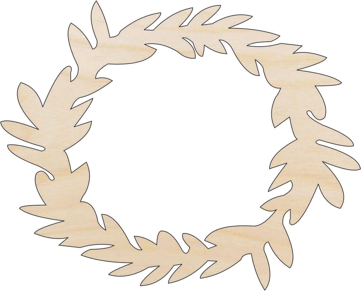 Wreath Wood Craft Shape - Laser Cut Baltic Birch Unfinished DIY Wood Art Supplies TRE89 - The Wood Shape Store