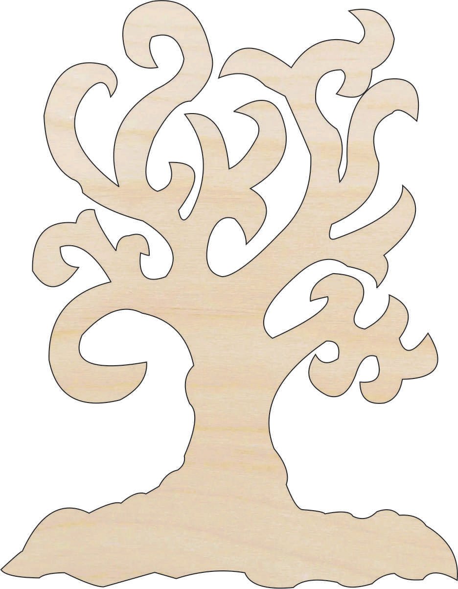 Tree Wood Craft Shape - Laser Cut Baltic Birch Unfinished DIY Wood Art Supplies TRE91 - The Wood Shape Store