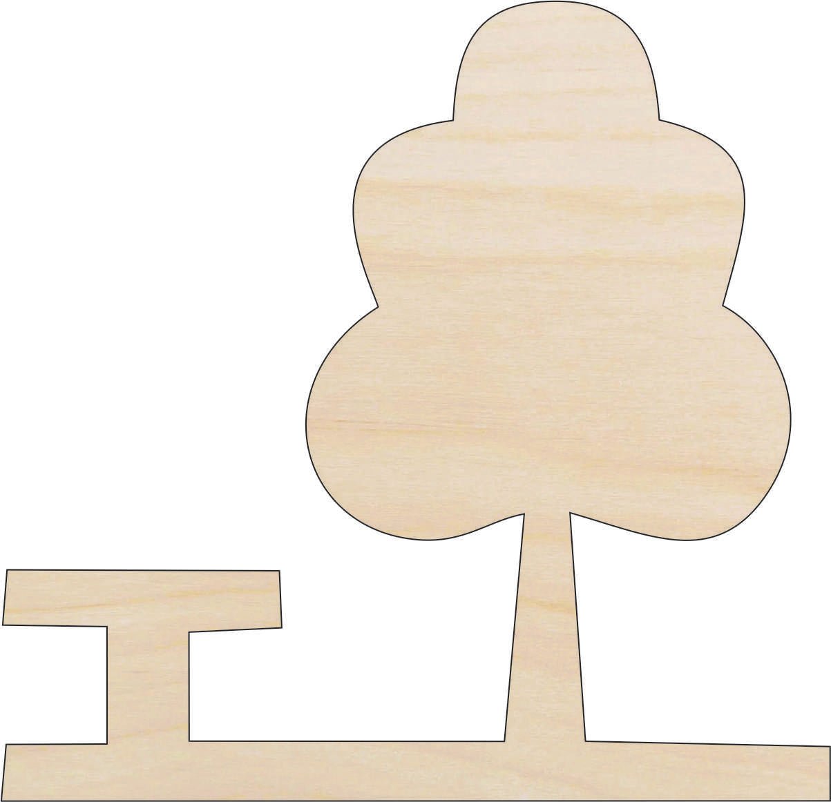 Tree Wood Craft Shape - Laser Cut Baltic Birch Unfinished DIY Wood Art Supplies TRE92 - The Wood Shape Store