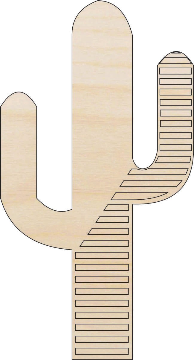Cactus Wood Craft Shape - Laser Cut Baltic Birch Unfinished DIY Wood Art Supplies TRE93 - The Wood Shape Store