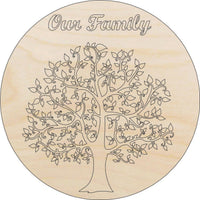 Tree DesignWood Craft Shape - Laser Cut Baltic Birch Unfinished DIY Wood Art Supplies TRE94 - The Wood Shape Store