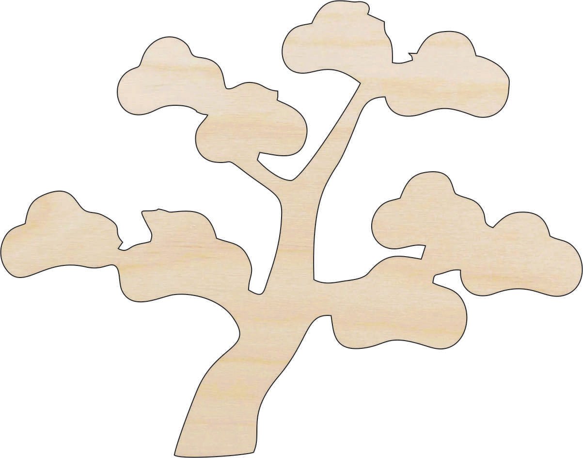Tree Wood Craft Shape - Laser Cut Baltic Birch Unfinished DIY Wood Art Supplies TRE96 - The Wood Shape Store