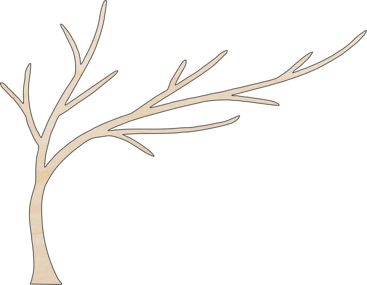 Tree Wood Craft Shape - Laser Cut Baltic Birch Unfinished DIY Wood Art Supplies TRE99 - The Wood Shape Store