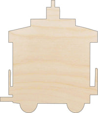 Train Caboose Wood Craft Shape - Laser Cut Baltic Birch Unfinished DIY Wood Art Supplies TRN12 - The Wood Shape Store