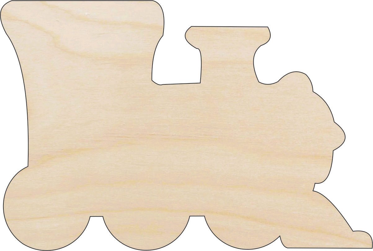 Train Wood Craft Shape - Laser Cut Baltic Birch Unfinished DIY Wood Art Supplies TRN14 - The Wood Shape Store