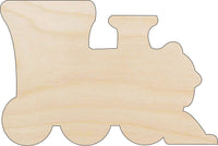 Train Wood Craft Shape - Laser Cut Baltic Birch Unfinished DIY Wood Art Supplies TRN14 - The Wood Shape Store