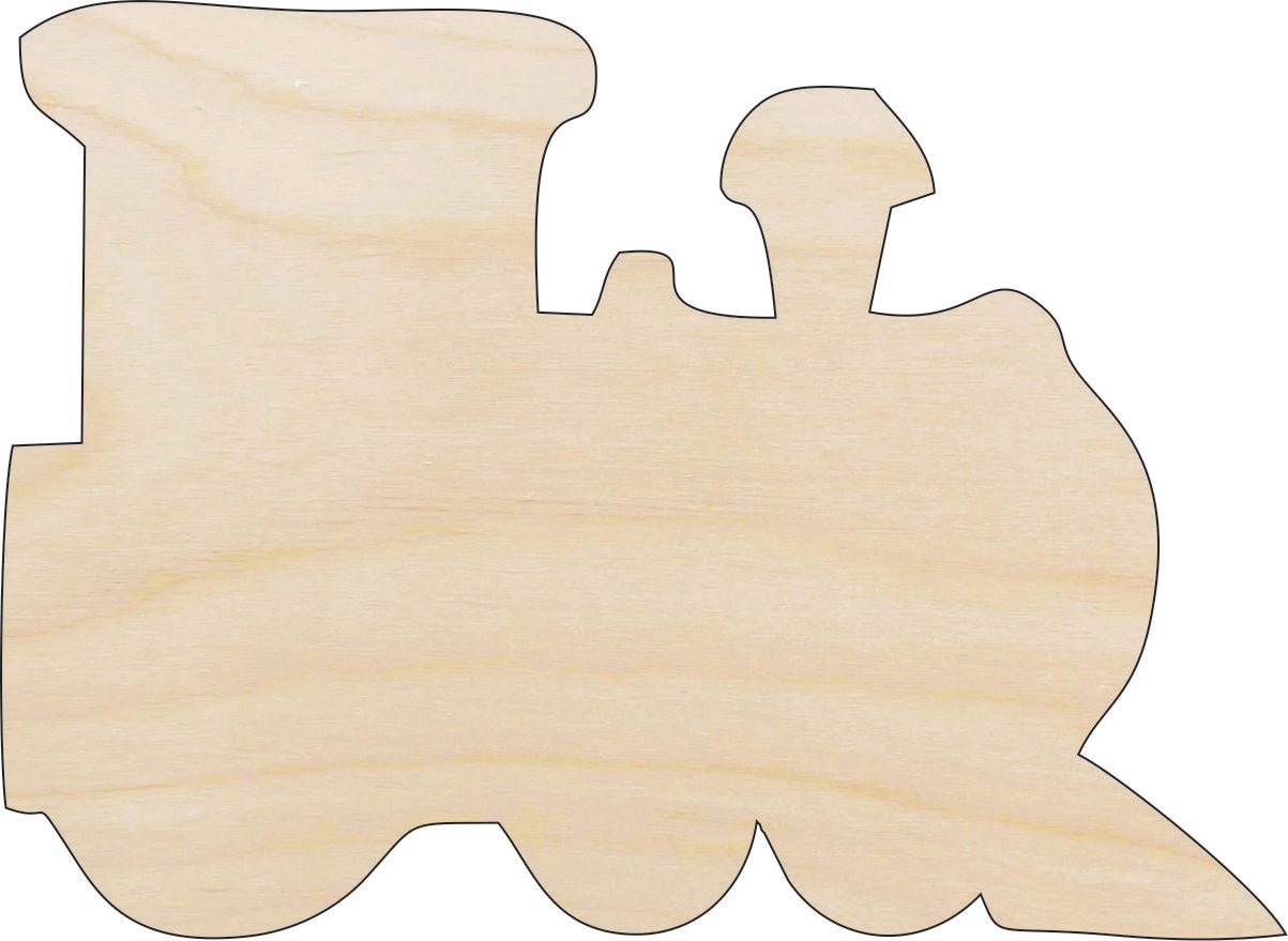 Train Wood Craft Shape - Laser Cut Baltic Birch Unfinished DIY Wood Art Supplies TRN17 - The Wood Shape Store