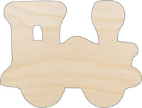 Train Wood Craft Shape - Laser Cut Baltic Birch Unfinished DIY Wood Art Supplies TRN18 - The Wood Shape Store