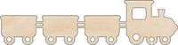 Train Wood Craft Shape - Laser Cut Baltic Birch Unfinished DIY Wood Art Supplies TRN4 - The Wood Shape Store