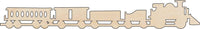 Train Wood Craft Shape - Laser Cut Baltic Birch Unfinished DIY Wood Art Supplies TRN5 - The Wood Shape Store