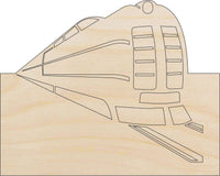 Train Wood Craft Shape - Laser Cut Baltic Birch Unfinished DIY Wood Art Supplies TRN7 - The Wood Shape Store
