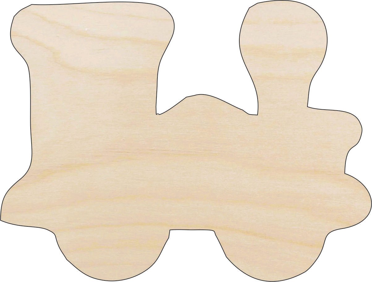 Train Wood Craft Shape - Laser Cut Baltic Birch Unfinished DIY Wood Art Supplies TRN9 - The Wood Shape Store