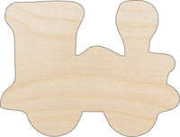 Train Wood Craft Shape - Laser Cut Baltic Birch Unfinished DIY Wood Art Supplies TRN9 - The Wood Shape Store