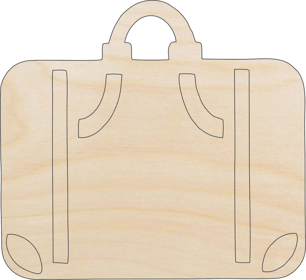 Suitcase Wood Craft Shape Laser Cut Baltic Birch Unfinished DIY Wood Art Supplies TRP11