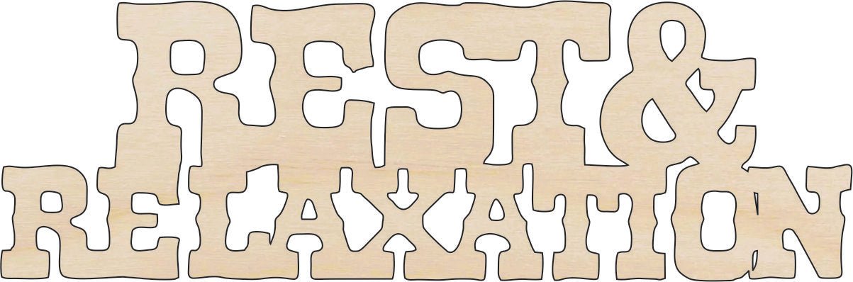 Rest & Relax - Wood Craft Shape – Laser Cut Baltic Birch Unfinished DIY Art Supplies TRP16 - The Wood Shape Store