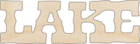 Lake Word Wood Craft Shape - Laser Cut Baltic Birch Unfinished DIY Wood Art Supplies TRP19 - The Wood Shape Store