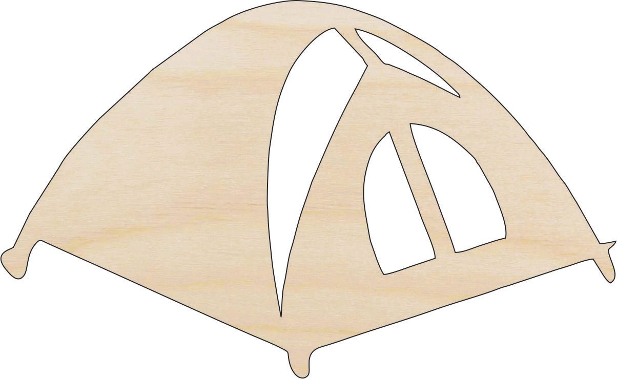 Tent Wood Craft Shape - Laser Cut Baltic Birch Unfinished DIY Wood Art Supplies TRP1 - The Wood Shape Store